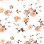 Jersey à impression digitale roses blanc beige