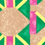 Viscosejersey - Patroonmix Groen Multicolor