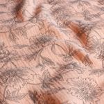 Mousseline - Fleurs d'été sur saumon