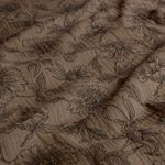 Mousseline - Fleurs d'été sur taupe