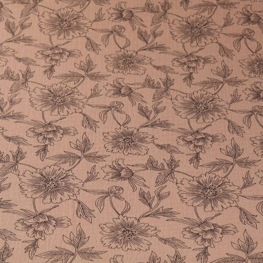 Musselin - Sommerblumen auf Muskat