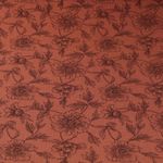 Musselin - Sommerblumen auf Rosenholz