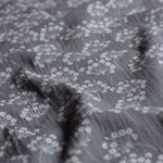 Mousseline - Ombelles fleuries sur gris