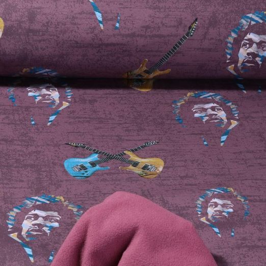 Softshell - Digitaldruck Jimi Hendrix Bordeaux