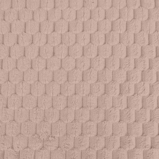 Teddyplüsch - Wabenmuster Uni Altrosa Teddyplüsch - Wabenmuster Uni Altrosa