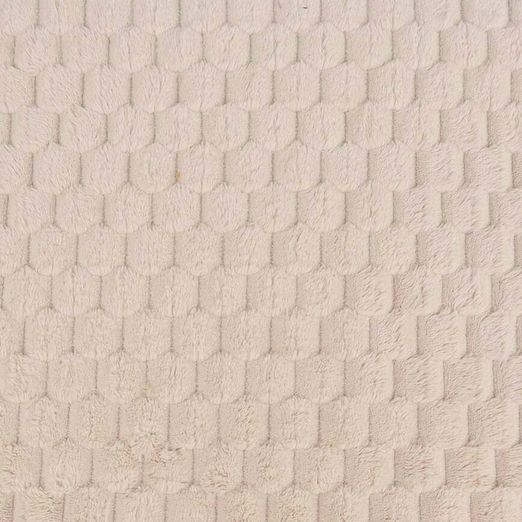 Teddyplüsch - Wabenmuster Uni Hellbeige Teddyplüsch - Wabenmuster Uni Hellbeige