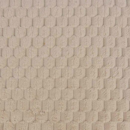 Teddyplüsch - Wabenmuster Uni Taupe