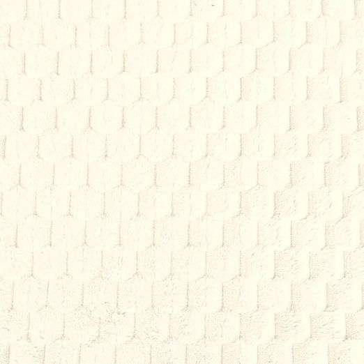 Teddyplüsch - Wabenmuster Uni Ecru