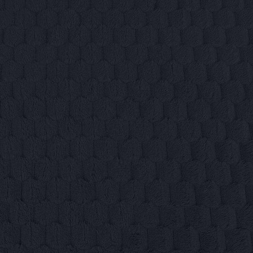 Teddyplüsch - Wabenmuster Uni Marine