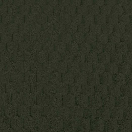 Teddyplüsch - Wabenmuster Uni Grün