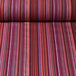 Jacquard Canvas - Mexiko Streifen Mix Rot Pink