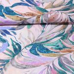 Kleider und Blusenstoff - Tropische Blätter Rosa