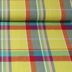 Coton - Tissu madras à carreaux Jaune Teinté dans la masse