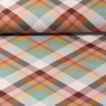 Toile canevas - Linge de table Carreaux Beige