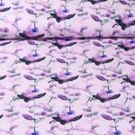 Viskoseleinen - Blütenzweige Aquarell Flieder