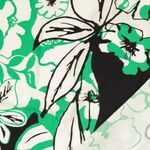 Viscose Poplin - Grote Bladeren en Bloemen Wit Grasgroen