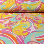 Chiffon - Retro Vintage Multicolor Gelb