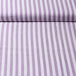 Viskose-Popeline - Streifen Lila Weiß Garngefärbt