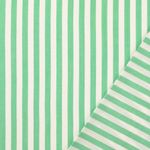 Viscose Poplin – Gestreept Groen Wit Katoen Geverfd