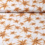 Viskose Popeline - Palmen Weiß