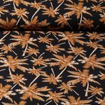 Viskose Popeline - Palmen Schwarz