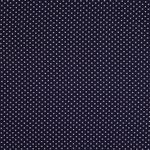 Viskose Popeline - Kleine Punkte Weiß auf Navy
