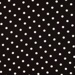 Viskose Popeline - Große Punkte Weiß auf Schwarz