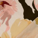 Viskose Twill - Große Blumen Multicolor Ocker