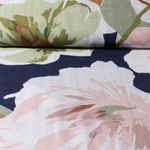 Viskose Twill - Große Blumen Multicolor Grün