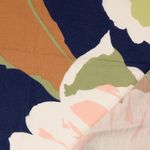 Viskose Twill - Große Blumen Multicolor Grün