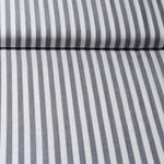 Viskose-Popeline - Streifen Grau Weiß Garngefärbt