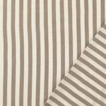 Viscose popeline - strepen bruin wit garengeverfd