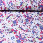 Rippjersey - Mosaik Weiß Multicolor