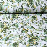 Rippjersey - Mosaik Weiß Grün