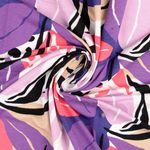 Viskosjersey - Stora blad lila