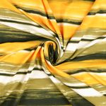 Viscosejersey - Waterverf strepen groen geel