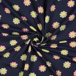 Jersey - Vrolijke Bloemen Navy Neon