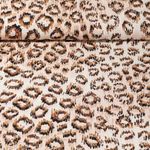 Viskose-Popeline - Leomuster Gestrichelt Beige