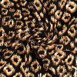 Viskose-Popeline - Leomuster Gestrichelt Schwarz