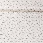 Baumwoll-Popeline - Katzenpfoten Beige