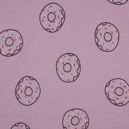 Jersey Melange Glitter Donuts Helllila