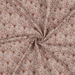 Katoenen canvas - Digitale stempelprint bruin