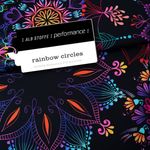 Tissu Albstoffe - Collection Performance - Rainbow Circles Noir-0