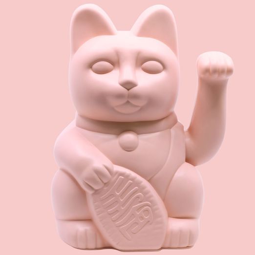 Maneki Neko - Glückskatze L - rosa