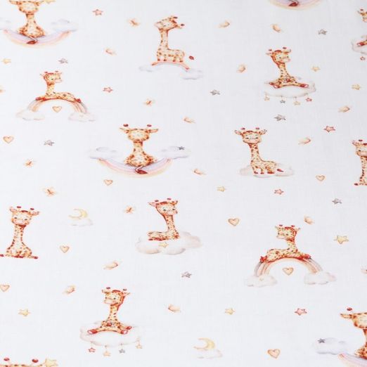 Musselin - Kleine Giraffen Ecru