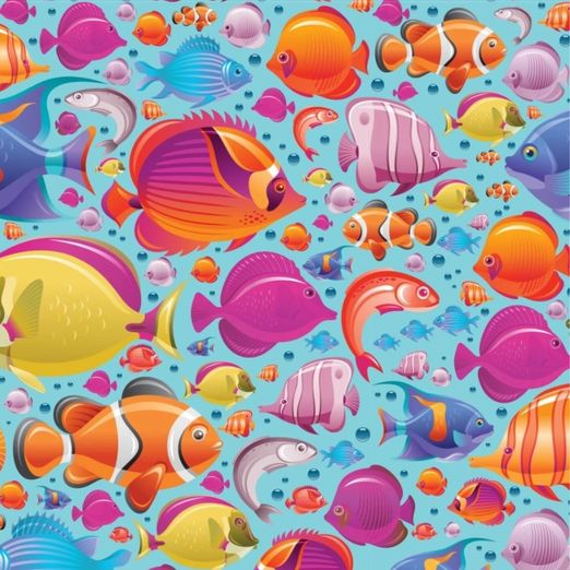 Jersey - Digitaldruck Flower Power Hellblau