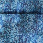 Viscose - Impression digitale Feuilles abstraites Bleu-0