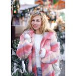 Teddyfleece - Regenbogenplüsch Rosa-1