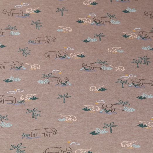 Jersey - Melange Elefanten Taupe