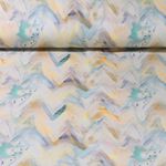 Jersey - Digitaldruck ZickZack Aquarell Beige